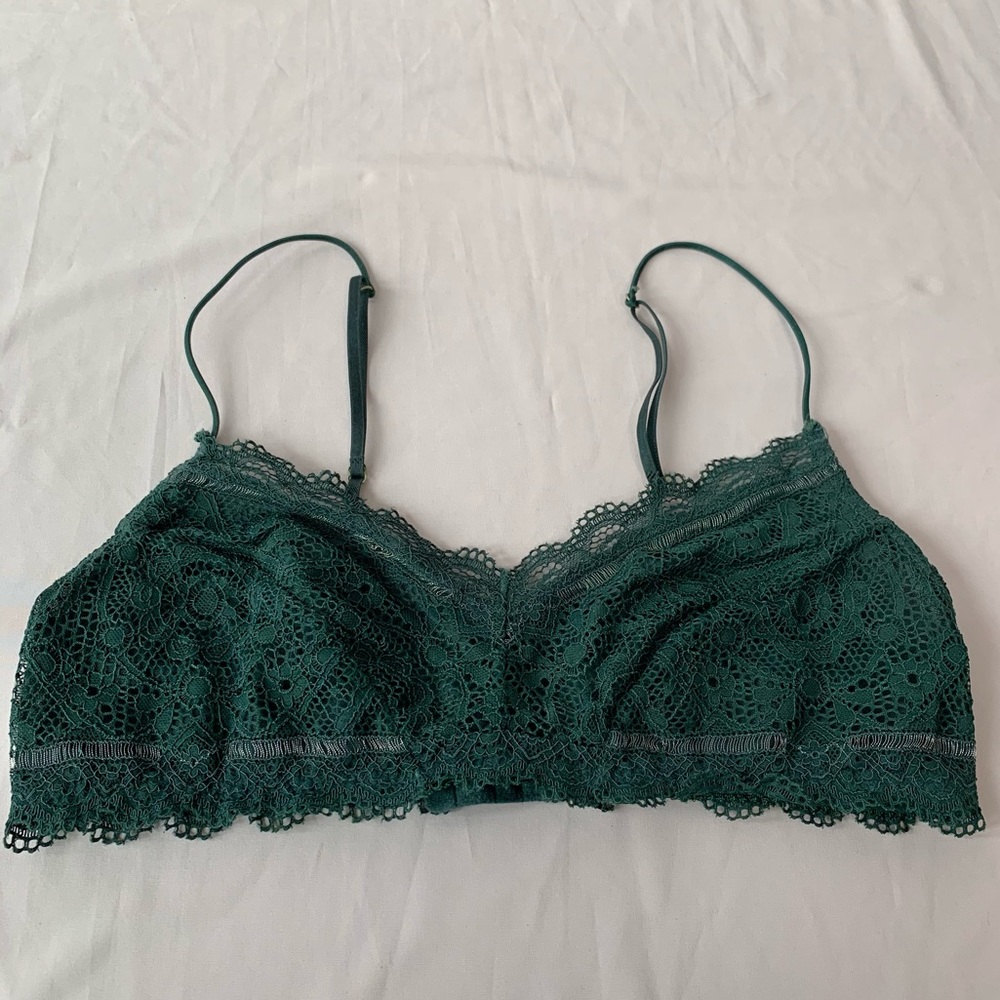 Green Floral Lace Bralette